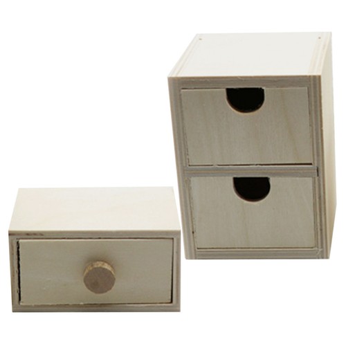 2pcs blank wood small drawers - blank,
