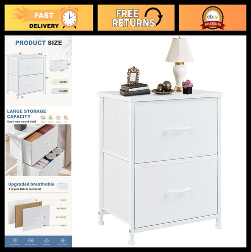 Small nightstand with fabric - small, 2