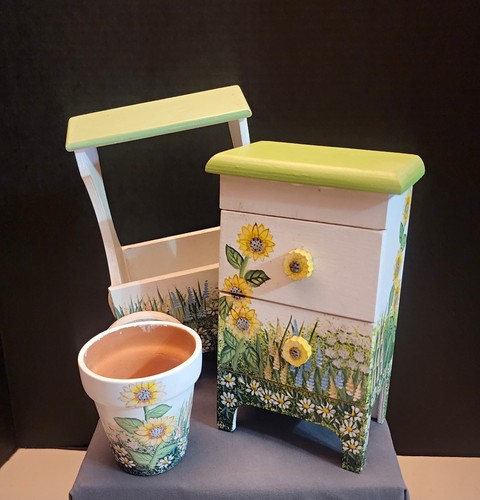 Hand painted sunflower - painted,