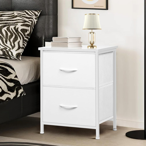 White nightstand bedside - nightstand,,