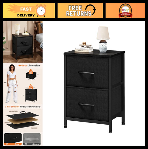 Small nightstand with fabric - nightstand, 2