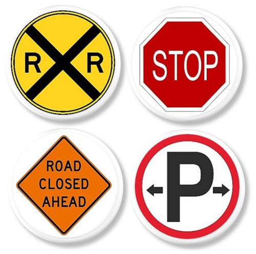Traffic road sign - road,