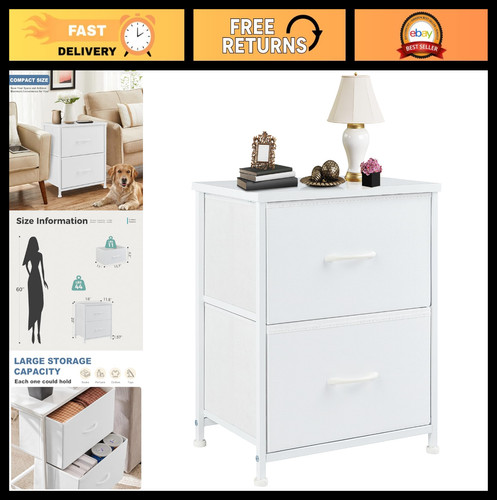 Small nightstand with fabric - with,