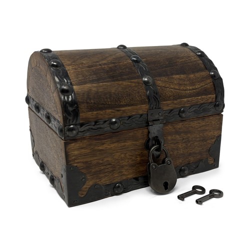 Wood treasure chest - wood,