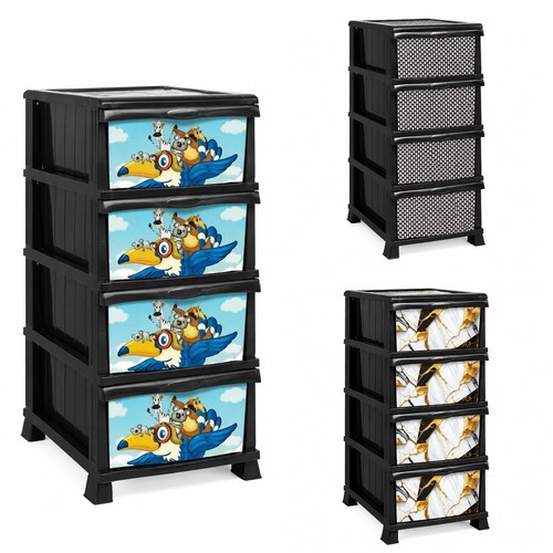 Tier plastic drawers - 4,